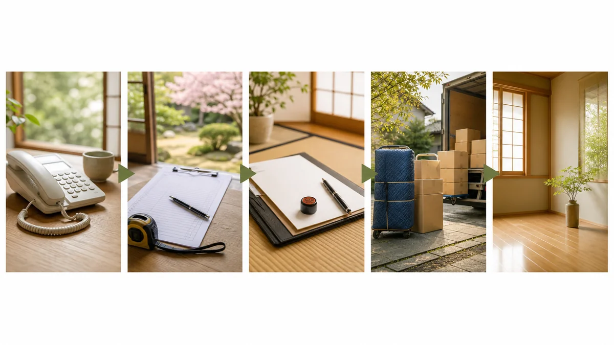 遺品整理の流れの参考イメージ